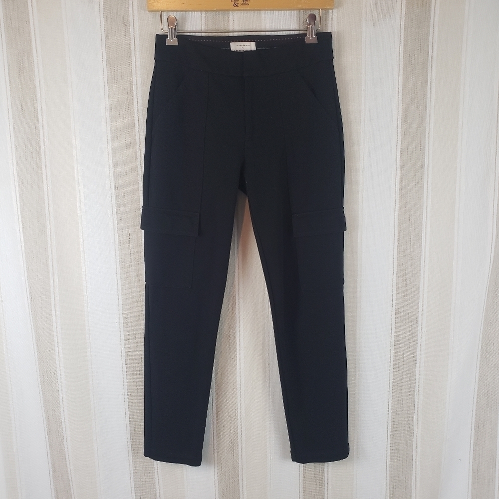 Anthropologie the Essential Slim Cargo Pants Black Size 0